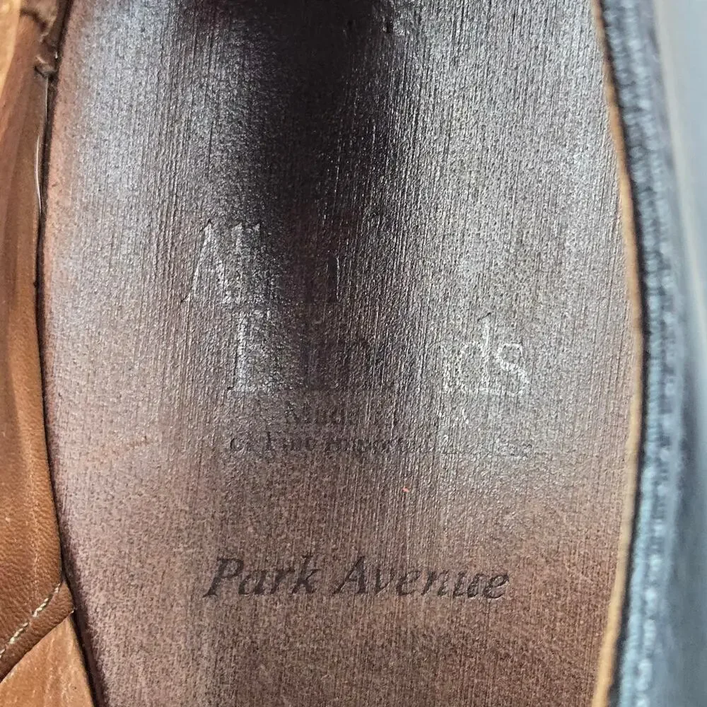 Allen Edmonds Mens 8.5D Park Avenue Black Leather Cap Toe Oxford Dress Shoe 5615